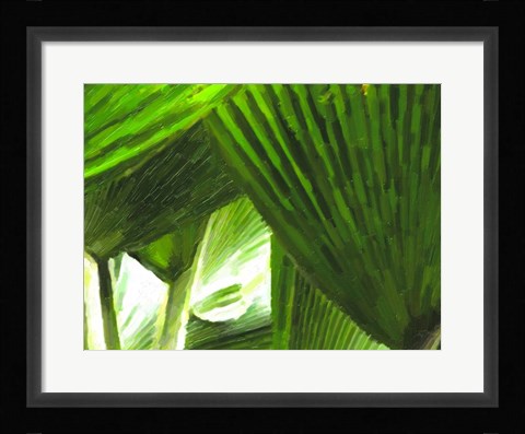 Framed Painted Ferns I Print