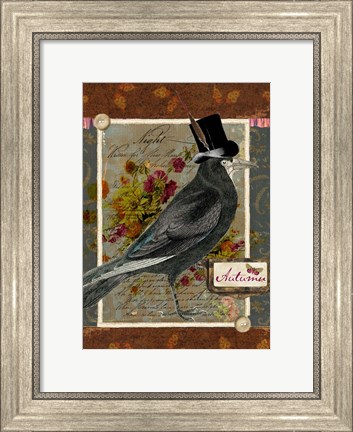 Framed Autumn Crow Print