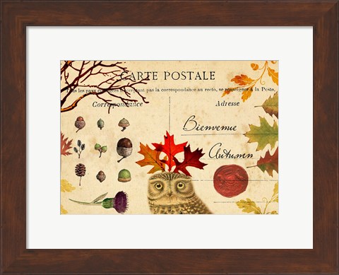 Framed Bienvenue Autumn Print