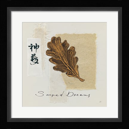 Framed Bronze Leaf II Sacred Dreams Print