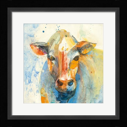 Framed Happy Cows II Print