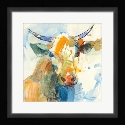 Framed Happy Cows I Print