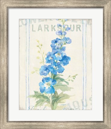 Framed Floursack Florals VII Print
