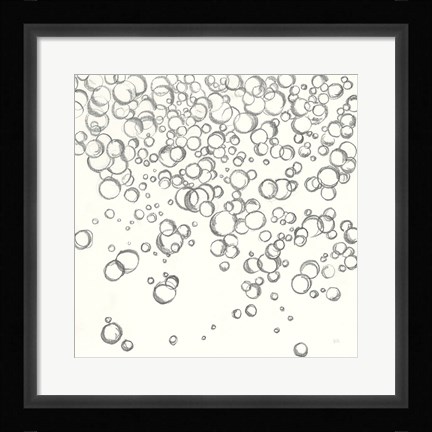 Framed Bubbles I Print