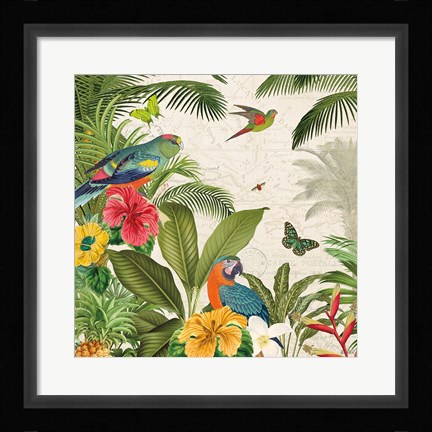 Framed Parrot Paradise II Print
