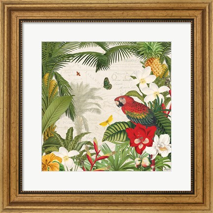 Framed Parrot Paradise III Print