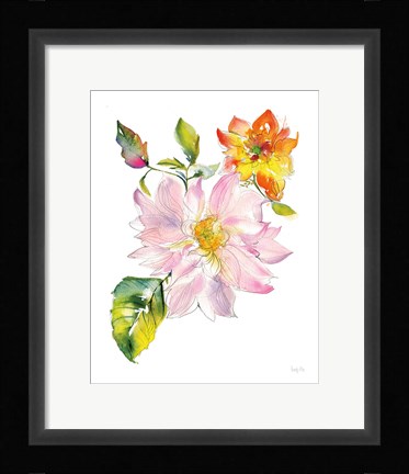 Framed Dahlia Delight of the Day II Print
