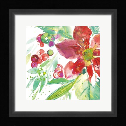 Framed Poinsettia Pretty IV Print