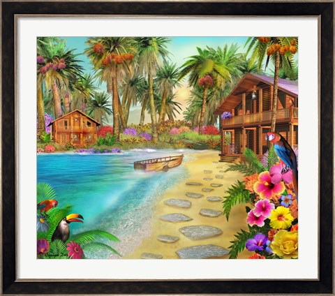 Framed Date Palm Island Print