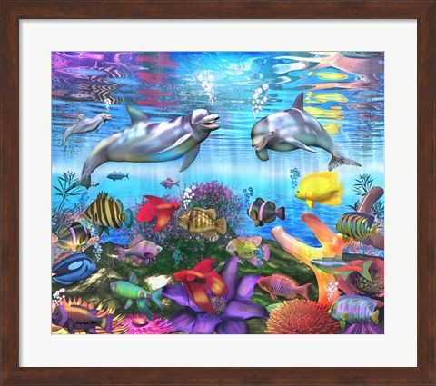 Framed Ocean&#39;s Hidden Gems Print