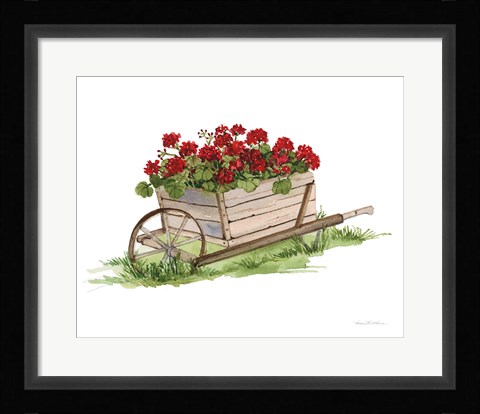 Framed Life on the Farm Wheelbarrow Element Print