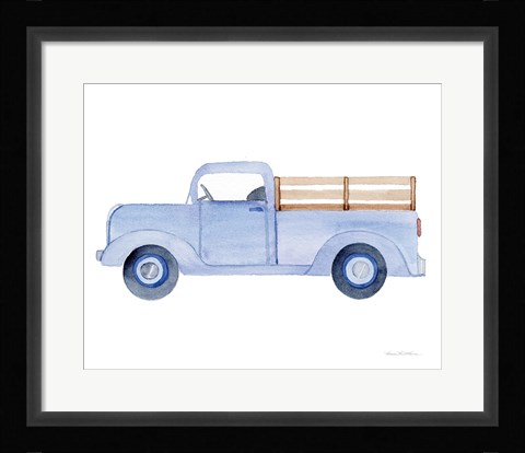 Framed Life on the Farm Truck Element Print