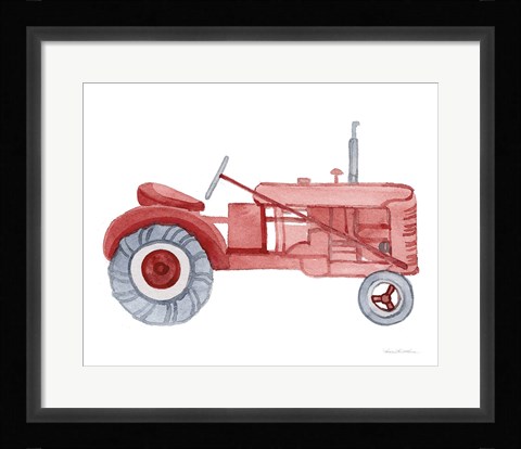 Framed Life on the Farm Tractor Element Print