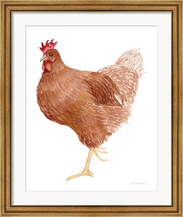 Framed Life on the Farm Chicken Element IV Print