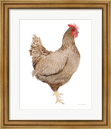 Framed Life on the Farm Chicken Element III Print