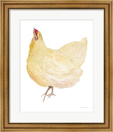 Framed Life on the Farm Chicken Element II Print