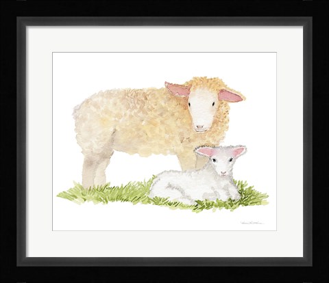 Framed Life on the Farm Animal Element III Print