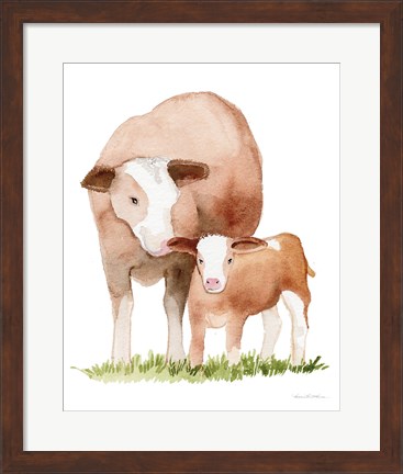 Framed Life on the Farm Animal Element I Print