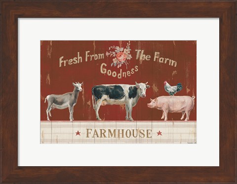 Framed Farm Patchwork II Print