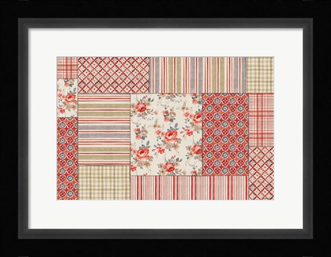 Framed Farm Patchwork III Print
