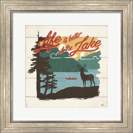 Framed Vintage Lake IV Print