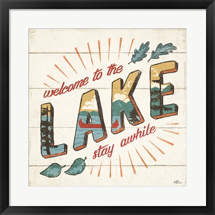 Framed Vintage Lake II Print