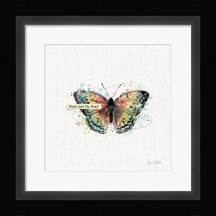 Framed Thoughtful Butterflies I Print