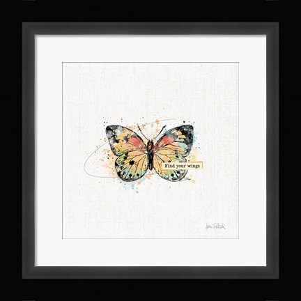 Framed Thoughtful Butterflies II Print