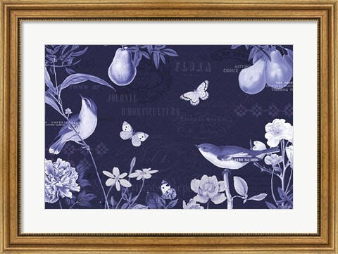 Framed Botanical Blue IV Print