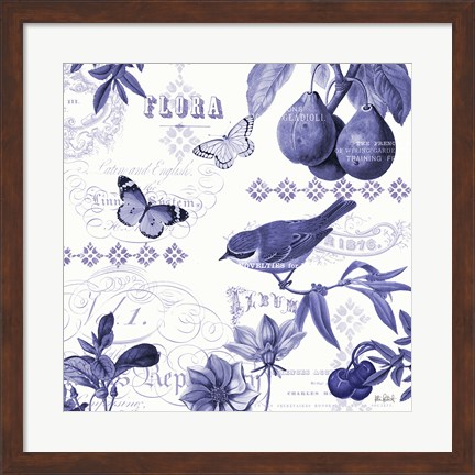 Framed Botanical Blue III Print