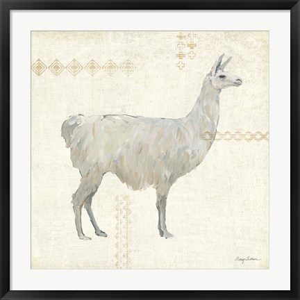 Framed Llama Land V Print