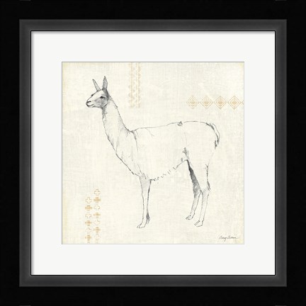 Framed Llama Land VIII Print