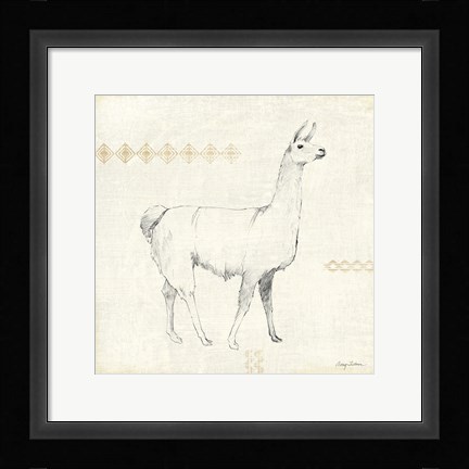 Framed Llama Land VII Print