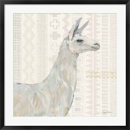 Framed Llama Land II Print