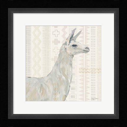 Framed Llama Land II Print