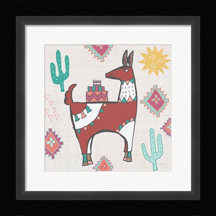 Framed Playful Llamas IV Print
