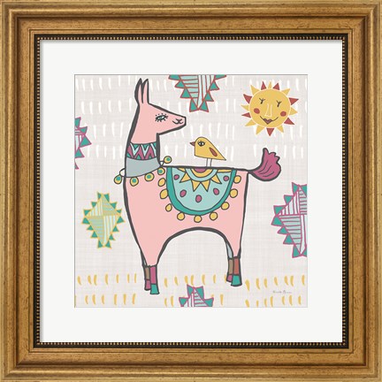 Framed Playful Llamas III Print