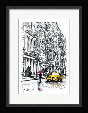 Framed Fire Escapes Study Print