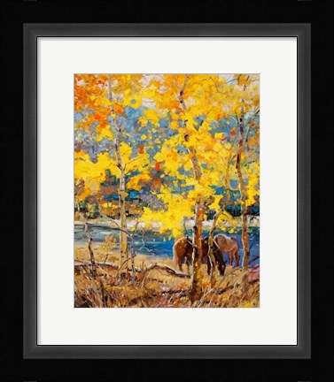 Framed Fall Grazing Print