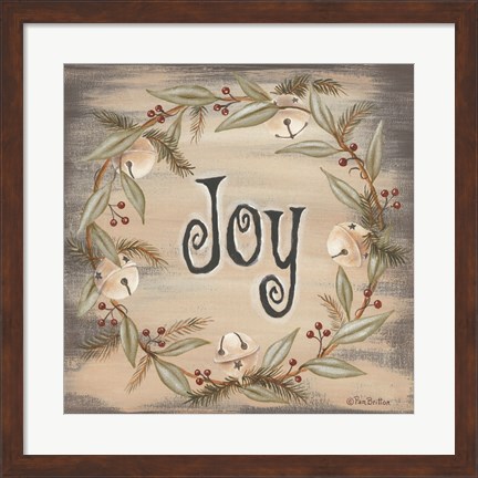 Framed Jingle Joy Wreath Print