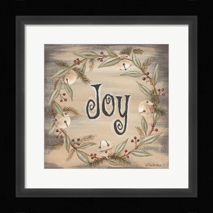Framed Jingle Joy Wreath Print