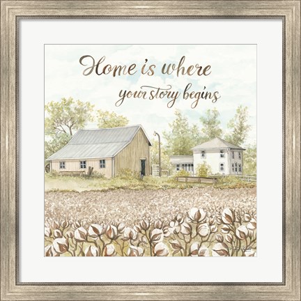 Framed Home Is Where Your Story Begins Print