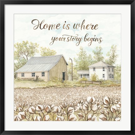Framed Home Is Where Your Story Begins Print