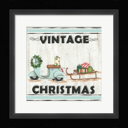 Framed Vintage Christmas Print