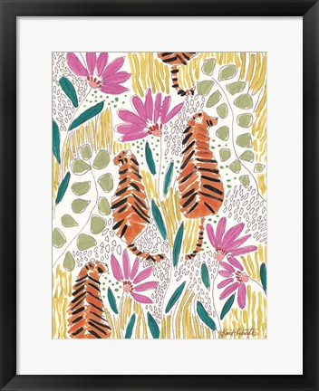 Framed Hello Tiger - Orange Print