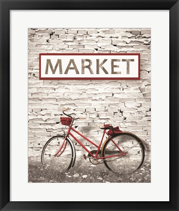 Framed At the Market Print