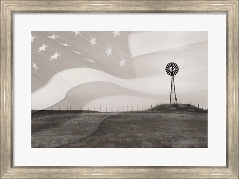 Framed Patriotic Windmill Print