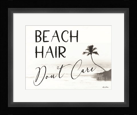 Framed Beach Hair, Don't Care Print