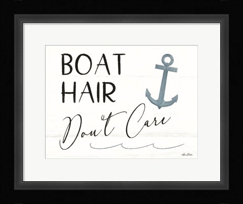 Framed Boat Hair, Don't Care Print