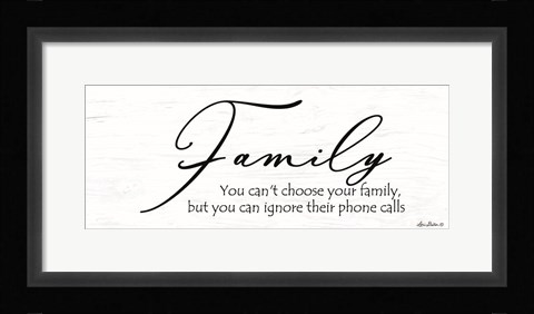 Framed Family Calls Print